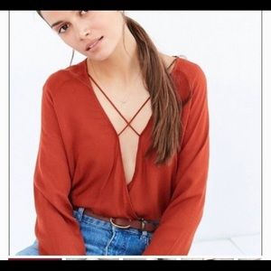 Urban Outfitters Silence + Noise crisscross top